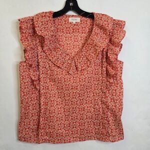 Part Two Copenhagen Floral ruffle top